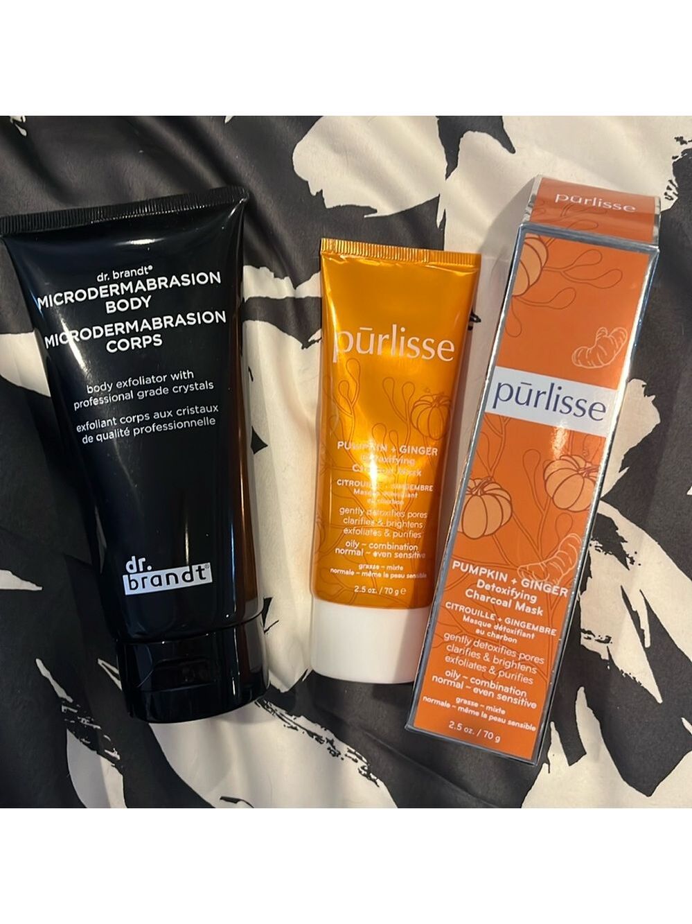 Bundle of 2: Dr. Brandt microderm exfoliate -Purlisse pumpkin +ginger detox mask